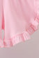White Bow Smocked Jacquard Ruffle Shorts Set