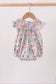 Pink Floral Smocked Bubble