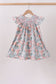 Pink Floral Smocked dress