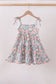 Pink Floral tiered Dress