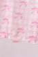 Pink bow print scalloped bloomer set