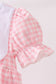 Pink Gingham Animal Embroidered Bubble