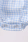 Blue Gingham Animal Embroidered Bubble