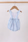 Blue Gingham Animal Embroidered Bubble