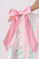 Pink floral print bow dress