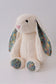 Cream floral plush bunny