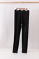 Black Scalloped Mom Yoga Active Leggings