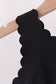 Black Scalloped Yoga Skorts Set