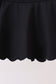 Black Scalloped Yoga Skorts Set