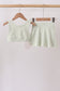 Green Scalloped Yoga Skorts Set