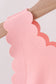 Pink Scalloped Yoga Skorts Set
