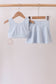 Blue Scalloped Yoga Skorts Set