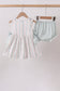 Bow Floral Applique Bloomer Set