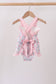 Pink Floral Bow Applique Bow Bubble