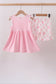 Pink Sailboat Embroidered Set