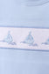 Blue Sailboat Embroidered Set