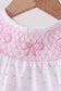 Pink Bow Smocked Swiss Dot Bubble