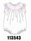 Pink Bow Smocked Swiss Dot Bubble
