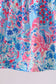 Pink tropical floral print ruffle bow bloomer set