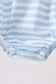 Blue Fire Engine Stripe Embroidered Bubble