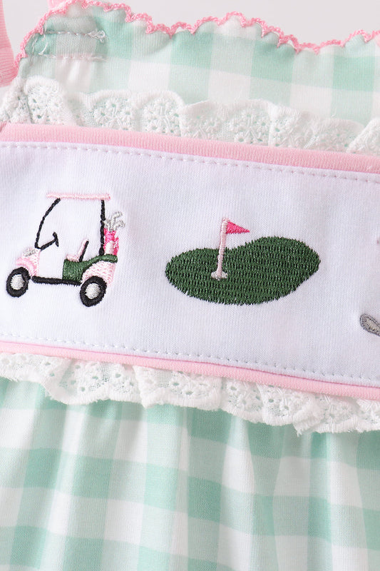 Green Golf Embroidered Bubble