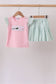 Green Golf Embroidered Skorts Set