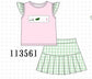 Green Golf Embroidered Skorts Set