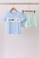 Green Golf Embroidered Gingham Set