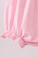 Pink Hydrangea Bow Smocked Bubble