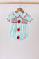 Blue Apple Smocked Bubble