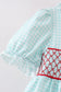 Blue Apple Smocked Ruffle Shorts Set