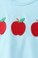 Blue Apple Embroidered Shorts Set