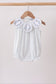 Blue Floral Embroidered Bubble