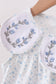 Blue Floral Embroidered Bloomer Set