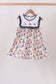 Blue Sailboat Embroidered Dress