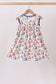 Blue Sailboat Embroidered Dress
