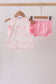 Pink Bow Print Bloomer Set