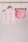 Pink Bow Print Bloomer Set