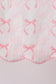 Pink Bow Print Ruffle Shorts Set