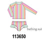 Rainbow Stripe UPF Rashguard Set