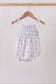 Blue Floral Smocked Bubble