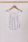 Blue Floral Smocked Bubble