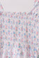 Blue Floral Smocked Mom Dress
