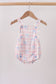 Pink Gingham Bow Print Lace Bubble