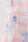 Pink Gingham Bow Print Lace Bubble