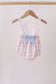Pink Gingham Bow Print Lace Bubble