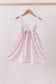 Pink Gingham Bow Print Dress