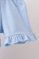Red Apple Applique Ruffle Shorts Set