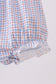 Blue Apple Smocked Plaid Bubble