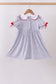 Blue Apple Smocked Plaid Dress